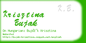 krisztina bujak business card